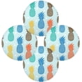 thumbnail image 2 of GZHJMY Pineapple 15.4 Inch Round Dinner Placemat, Polyester Material, Heat-Resistant, Unique Print Design, Dining Table Kitchen Fine Decoration and Beautiful Ornaments., 2 of 5