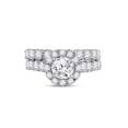 thumbnail image 2 of 14kt White Gold Round Diamond Bridal Wedding Ring Band Set 2 Cttw, 2 of 4