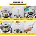thumbnail image 6 of 1 Gallon Stainless Steel Hand Pump Sprayer with 12 Inch Wand 3FT Reinforced Hose Pressure Gauge Safety Valve Adjustable Nozzle for Garden Lawn Weed Control Sanitizing, 6 of 6