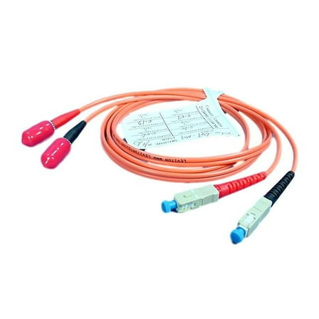 1M Leviton Fiber Optic Patch Cable Cord ST SC 62.5 Micron Duplex Multimode 62DCT-M01