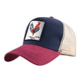thumbnail image 2 of Gorra de béisbol de algodón con bordado de animales, estilo vintage europeo y americano, gorra de malla, gorra de camionero, gorra de pollo, 2 of 6