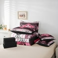 thumbnail image 6 of jejeloiu Ancient Bohemian Aztec 7pcs Bedding Comforter Set,Boho Exotic Style Queen Bedding Sets,Pink White Queen Sheet Sets For Men Women,Breathable Home Decor Reversible, 6 of 8