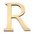 thumbnail image 1 of Uxcell 7.87 Pulgadas 3D Acrílico Letras Espejo Calcomanías de Pared Letra R Signo Autoadhesivo para Decoración del Hogar Dorado Claro, 1 of 7