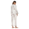 thumbnail image 5 of POPLIS Women's Silk Pajamas Set,Two-piece Pj Sets Ladies Long Sleeve Sleepwear Long Pants, Button Down Pj Sets for w/ Poc, 5 of 18