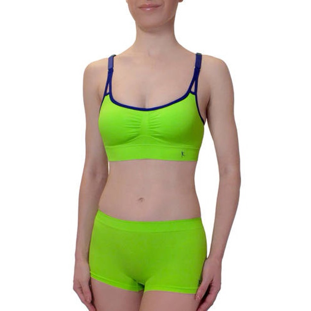 Danskin Now Seamless Padded Sports Bra & Boyshort Set, Medium Impact
