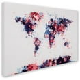 thumbnail image 2 of Trademark Art 'Paint Splashes World Map 3' Canvas Art by Michael Tompsett, 2 of 3
