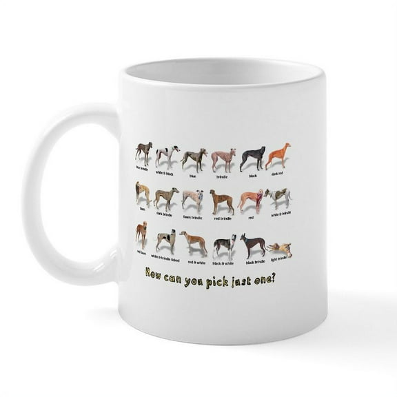 CafePress - Greyhound Colors Mug - 11 oz Ceramic Mug - Novelty Coffee Tea Cup