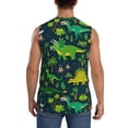 thumbnail image 4 of Daiia Dinosaurs and Flowers Printed Men's Tank Tops,Casual Soft Sleeveless Gym Muscle Shirts Bodybuilding Tee-3X-Large, 4 of 8
