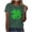 Green-Q, variant on Womens St Patrick's Day T-Shirt Short Sleeve Crew Neck Cotton Shirt Irish Clover Shamrock Holiday Graphic Tee Tops