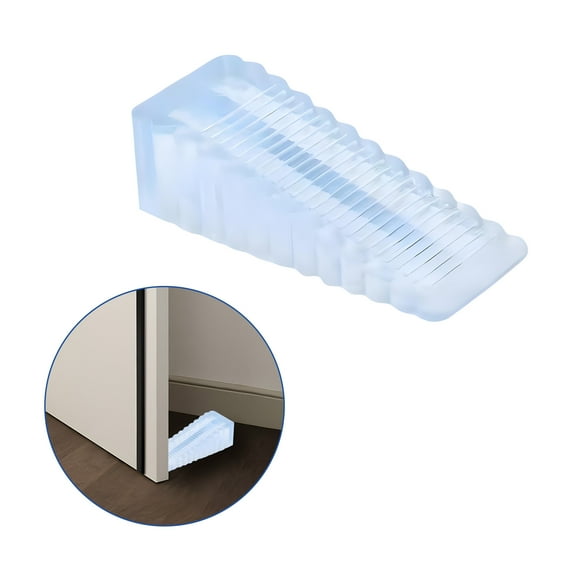 LAMIRO Door Stoppers for Bottom of Door,Effectively Fix the Door Security Door Stopper,Tool-Free Installation Under Door Gap Filler,clear1,large