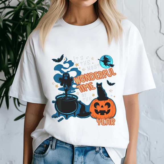 Its The Most Wonderful Time Of The Year, Spooky Season Tee, Happy Halloween Shirt , Ghost Pumpkin Tshirt, Funny Holiday Gift,Horror Witchy