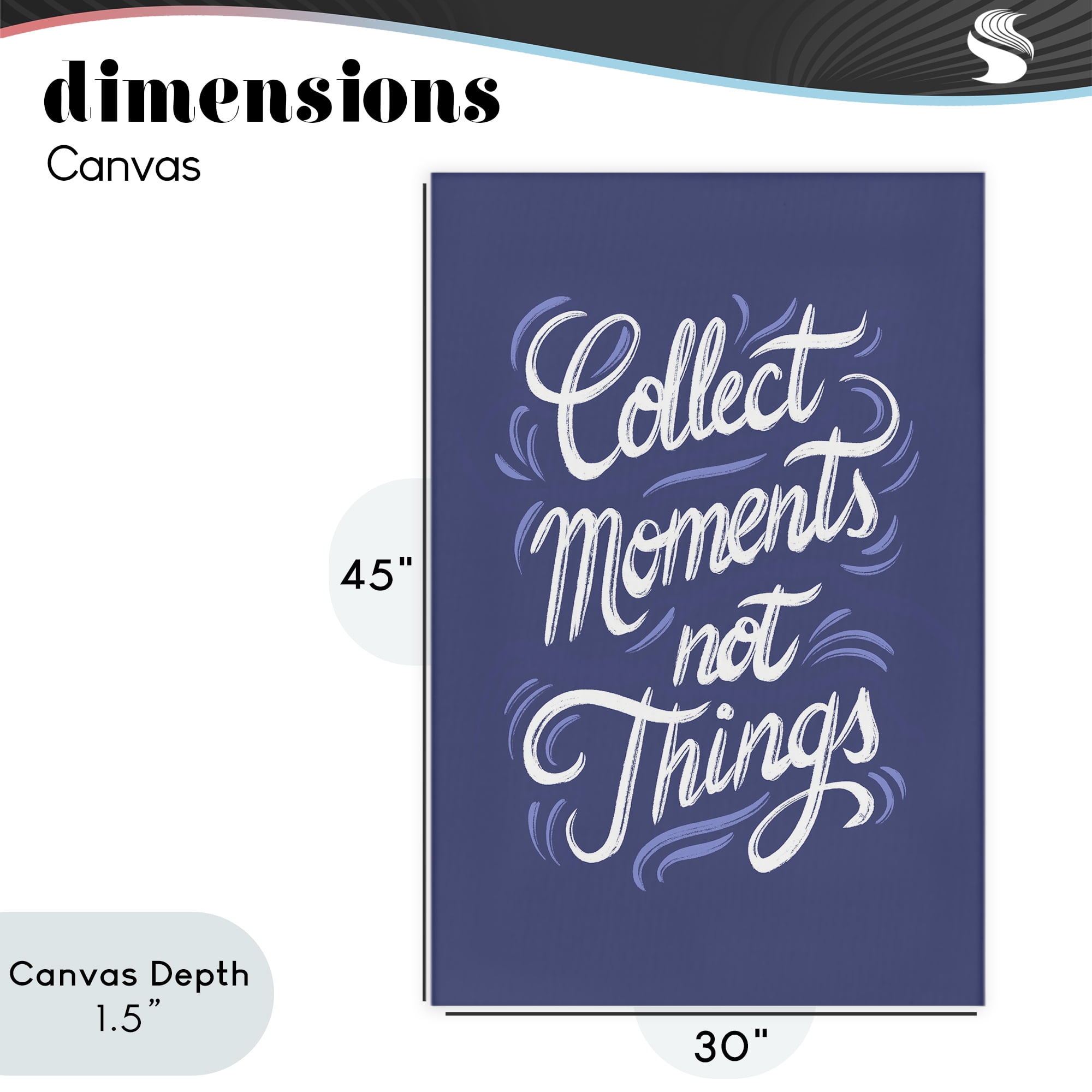 Stupell Industries Collect Moments Not Things Canvas Wall Art, design by Martina Pavlova