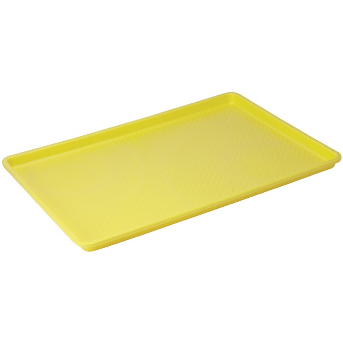 Sheet Tray, Plastic, 18" x 26", Yellow, Pack of 6