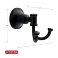 thumbnail image 6 of Delta CML35-MB Chamberlain Bath Towel & Robe Hook Matte Black, 6 of 8