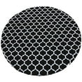 thumbnail image 2 of Gowinex Vinyl Fitted Tablecloth Black 40-44 inches Round Elastic Edge Flannel Backing Waterproof PVC Table Cover, 2 of 4