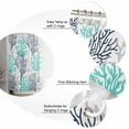 thumbnail image 5 of Small Stall Shower Curtain 48x72 Inch Narrow Half Size Navy Blue Teal Grey Coral Coastal Bath Curtains Bathroom Decor Summer Beach Nautical Ocean Waterproof Shower Curtain Set with Hooks 48 Inch, 5 of 6