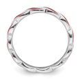 thumbnail image 2 of Bague en Argent Sterling Stackable Expressions Émail Rouge Taille 10, 2 of 3