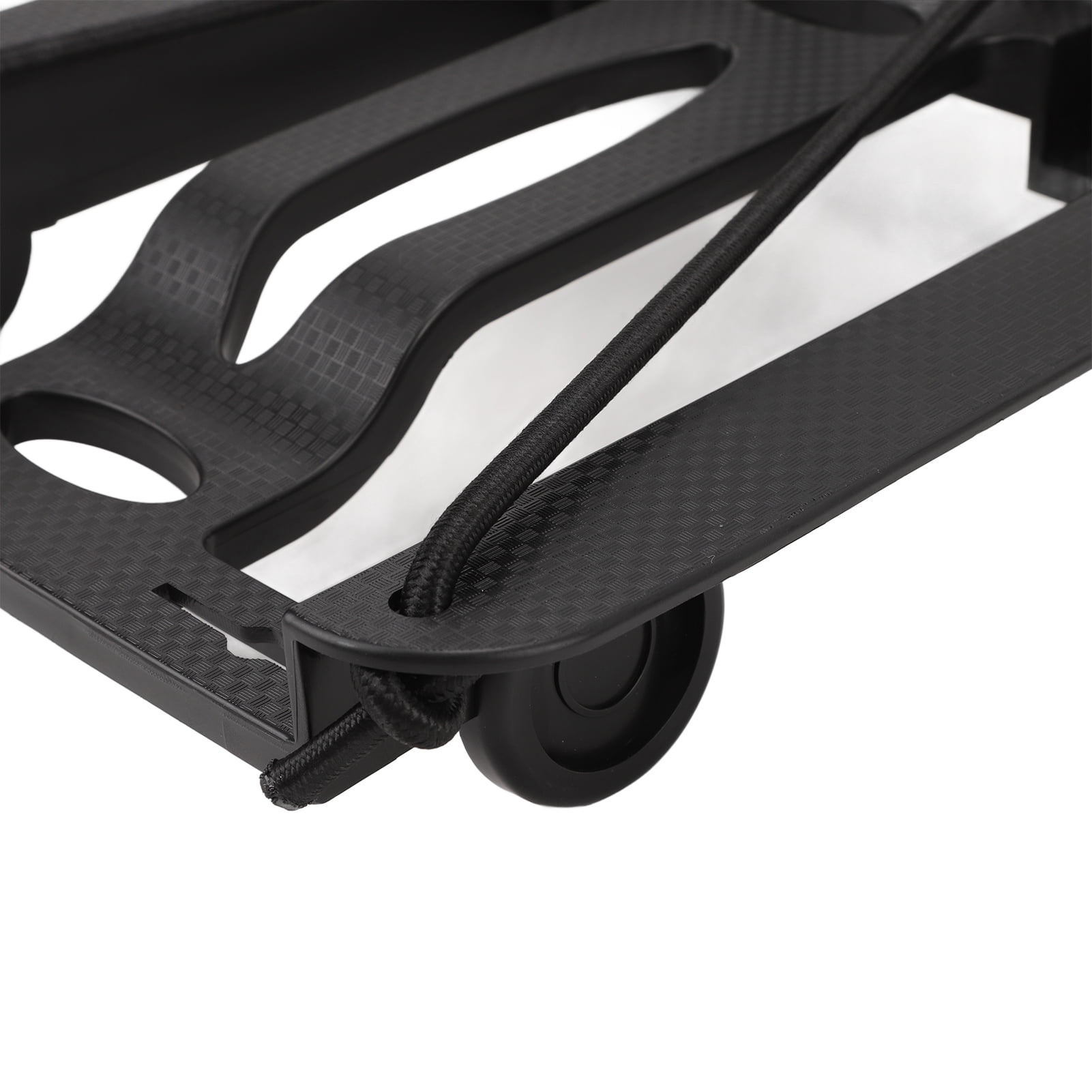 NFTIGB Folding Hand Truck Portable Large Capacity Cart Sturdy 4 Secure Wheels Heavy Duty Luggage Carrier for Shopping Moving Office Travel Multipurpose Utility Dolly Black