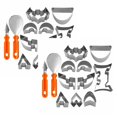 thumbnail image 1 of Oleegame 2PC Kitchen Utensils Set ❀Made To Last: Made From Sturdy Stainless This Pumpkin Carving Kit Is Thicker And Stronger Ensuring Perfect Durability And To Breakage During Use. Silver, 1 of 9