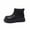 Black, variant on Otqutp Cute Toddler Girls Shoes Black Platform Booties for Children Front Zipper Cheer Shoes Outdoor Warm Non Slip Mary Jane Shoes