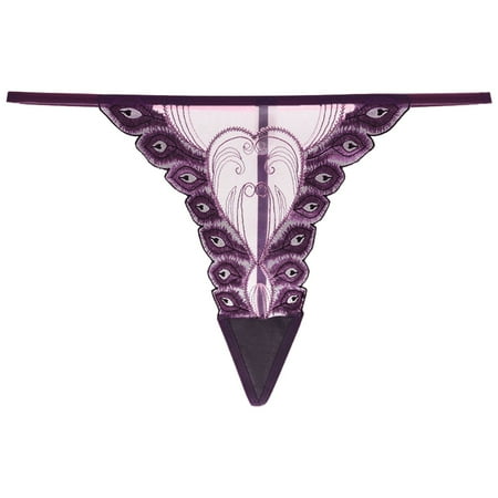 

ZHUASHUM Women Low Waist Lace Panties Animal Thong