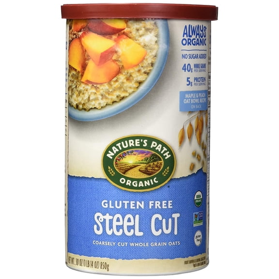 Nature's Path Organic Gluten Free Oats Steel Cut 30 oz Pack of 4