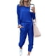 thumbnail image 1 of Conjunto Deportivo PRETTYGARDEN Mujer Pantalones Jogger de Manga Larga Azul XL, 1 of 5