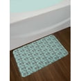 thumbnail image 2 of Floral Bath Mat, Nature as Birds Butterflies and Bouquet of Roses as Silhouette Form, Plush Bathroom Decor Mat with Non Slip Backing, 29.5" X 17.5", Pale Blue Brown, by Ambesonne, 2 of 2