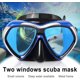 thumbnail image 4 of Adult Scuba Diving Mask, Anti-Fog Snorkel Goggles Tempered Glass Swim Mask Goggles with Nose Cover Professional Snorkeling Gear for Diving Snorkeling, 4 of 5
