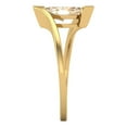 thumbnail image 3 of Solitaire Engagement Ring for Women - 2ct Natural Morganite in 14K Yellow Gold Promise Ring, 3 of 6