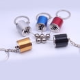 thumbnail image 4 of Becaristey Automobile Key Chain Metal Hanging Bags Smooth Keychain Gear Knob Gearshift Holder for Gearbox Practicing Keyring Supplies Black 1Set, 4 of 6