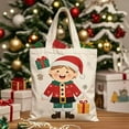 thumbnail image 4 of HHGBAD Christmas Tote Bag, Canvas Material, Festive Design, Ideal for Gift Wrapping, Holiday Shopping, Christmas Decorations, Reusable Storage Bag, 4 of 6
