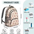 thumbnail image 5 of Mixed Breed Dog and Floral Cute School Backpack Bag with Padded Back and Adjustable Shoulder Straps 16.9 X 12.6 X 5.9 Inches, 5 of 5