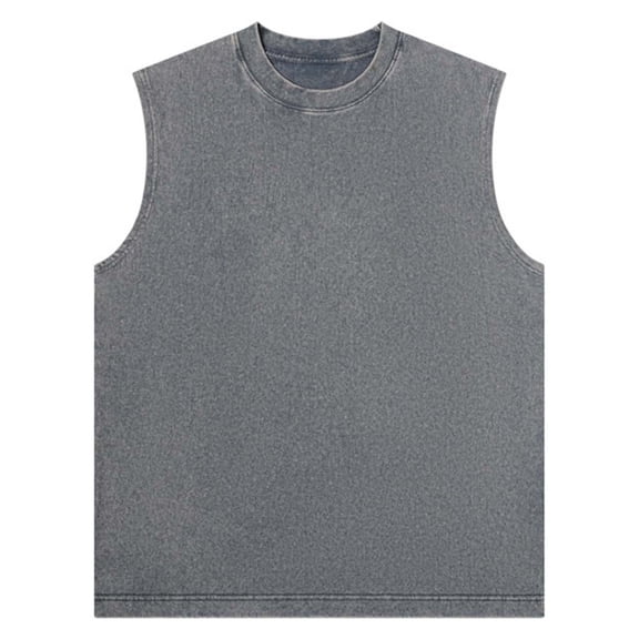 NOLDARES Men's Summer Loose Fit Tank Tops Sleeveless Muscle Tees for Gym Training Daily Casual(Grey,3XL)