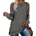 thumbnail image 2 of Womens Casual Long Sleeve Round Neck Sweatshirts Printed Loose Top Athletic Women Women Thin Long Sleeve Shirt Ladies Long Sleeve Shirts, 2 of 7