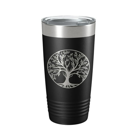 

Tree Of Life Tumbler Travel Mug Insulated Laser Engraved Coffee Cup 20 oz Black