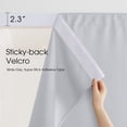 thumbnail image 2 of NICETOWN 2 Panels Rod-Free Outdoor Curtain for Patio, Privacy Protective Sticky Top & Backtab Bottom Windproof Drapes, White, W52 x L108, 2 of 11