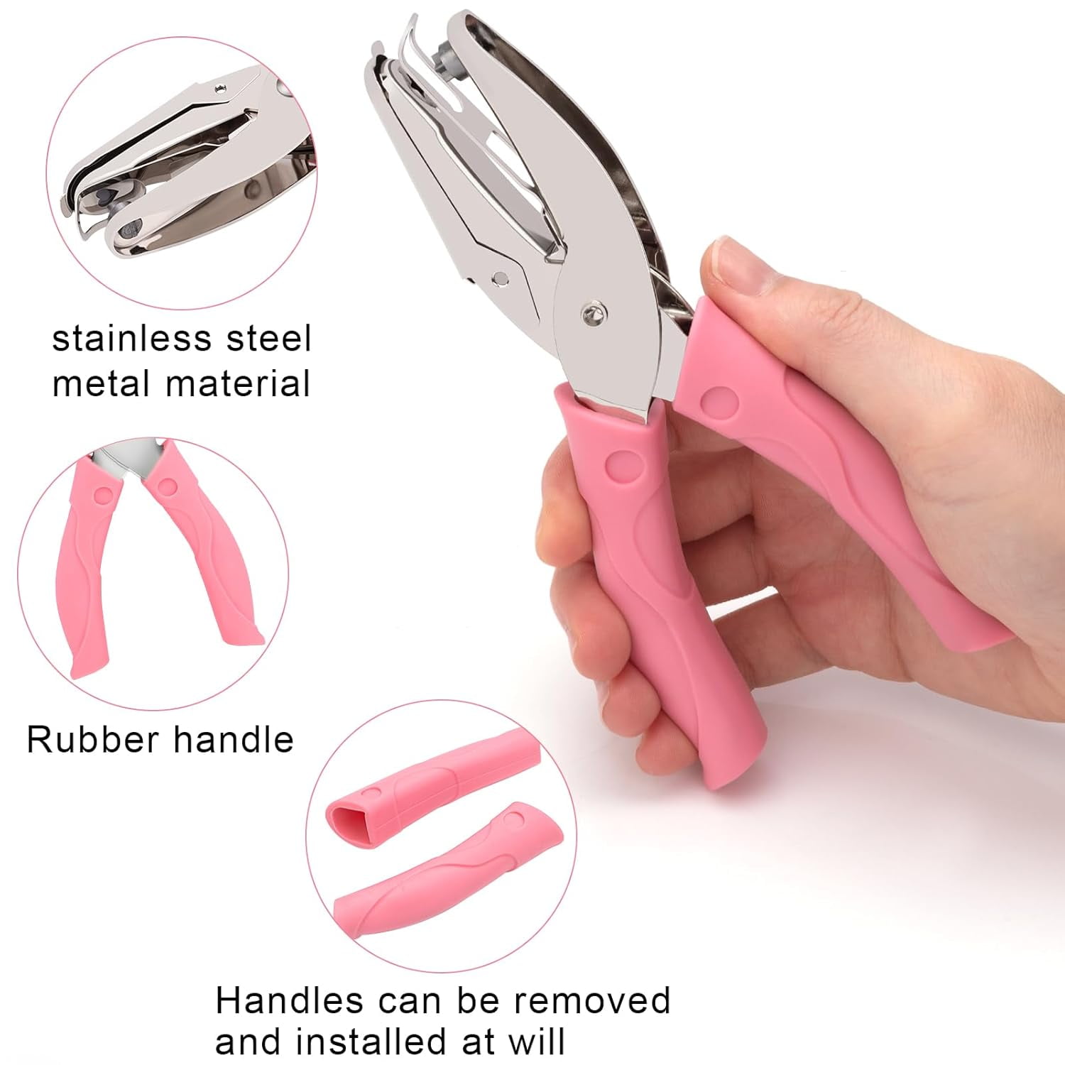 2 Pack held Hole Paper Punch Kit,Single Punch, Heart and Star