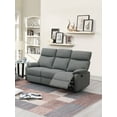 thumbnail image 2 of Contemporary Gray Motion Recliner 2pc Sofa Set Burlap Fabric Sofa And Chair Living Room Furniture, 2 of 8