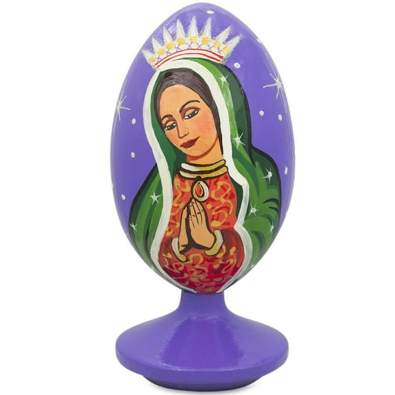 Our Lady of Guadalupe Mexican Catholic Wooden Figurine 4.75 Inches