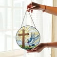 thumbnail image 4 of Stained Glass Cross And Dove Suncatcher Christian Window Decor Gift For Mom 4318276689 7077, 4 of 4