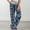 Navy, variant on AOOCHASLIY Women Fall Pants Women's Spring/Summer High Waist Pants Printed Fashion Flower Print Waist Wide Leg Pants