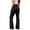 T10-Black, variant on Uniform Pants For Girls Back To School Elastic Waist Leggings Straight Leg Solid Color Flare Trousers 9-10 Years Hot Pink