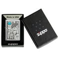 thumbnail image 5 of Zippo Wolf Pack and Moon Emblem Brushed Chrome Pocket Lighter, 5 of 6