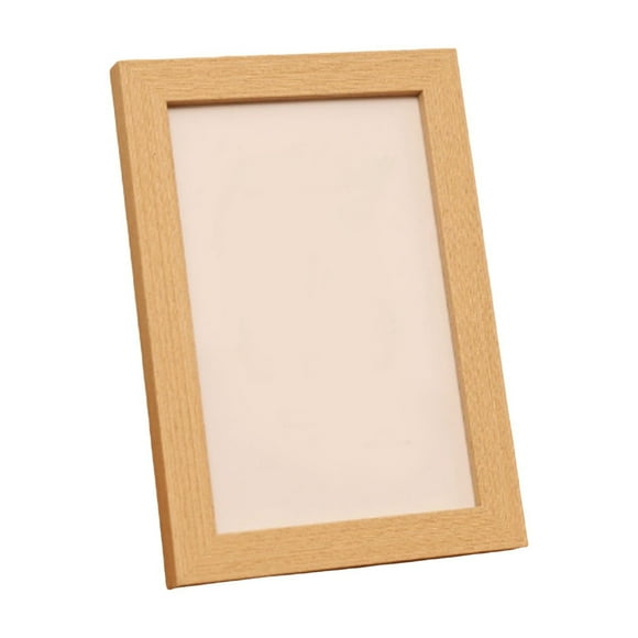 ZTTD 6x8 Picture Frame, Natural Solid Wood Frame with Acrylic Plexiglass for Pictures 4x6 with Mat or 6x8 without Mat, Tabletop and Wall Mounting Display Photo Frame 1 Pack