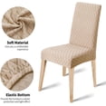 thumbnail image 5 of 100% Waterproof Dining Room Chair Covers Set of 4, Super Fit Stretch Jacquard Parson Chairs Slipcovers Removable Washable Chair Seat Protectors for Home, Kitchen, Banquet (Beige), 5 of 7
