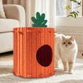 thumbnail image 2 of huayou Cute Carrot Shaped Pet Bed, Durable Cozy Felt Hideout for Indoor Cats and Small Pets Home Everyday Use, 2 of 6