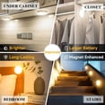 thumbnail image 2 of Improved LED Rechargeable Motion Sensor Light Indoor, Bright & Long-Lasting , Stick- Motion Sensor Puck Night Lights for Closet, Cabinet, Kitchen, Hallway, Stairs - Cool 2Pack, 2 of 6