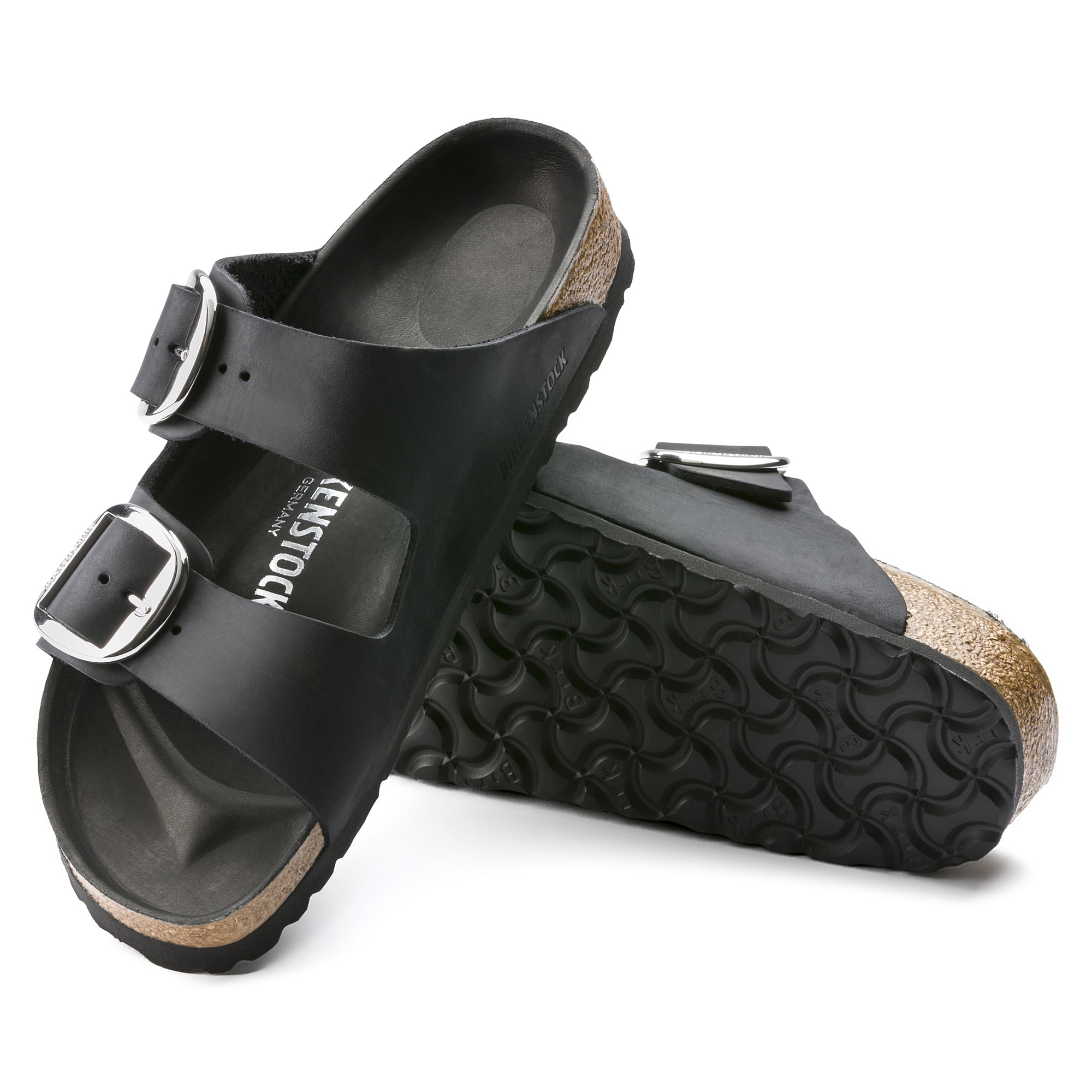 Arizona Big Buckle, Oiled leather, Black
