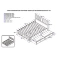 thumbnail image 7 of AFI Tahoe Queen Wood Platform Bed with Headboard Footboard & 2 Storage Drawers, Walnut, 7 of 7
